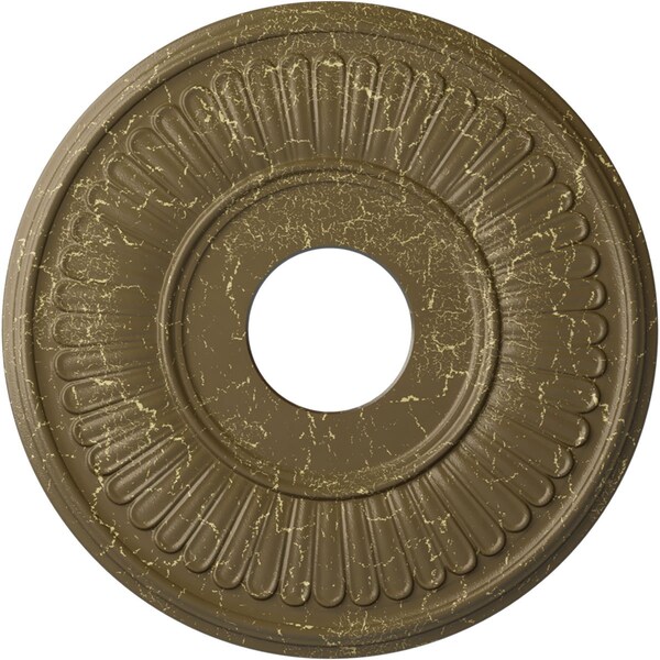 Ekena Millwork Berkshire Medallion (Canopies up to 7"), 15 3/4"OD x 3 7/8"ID x 3/4"P, Mississippi Mud Crackle CM15BEMMC - main